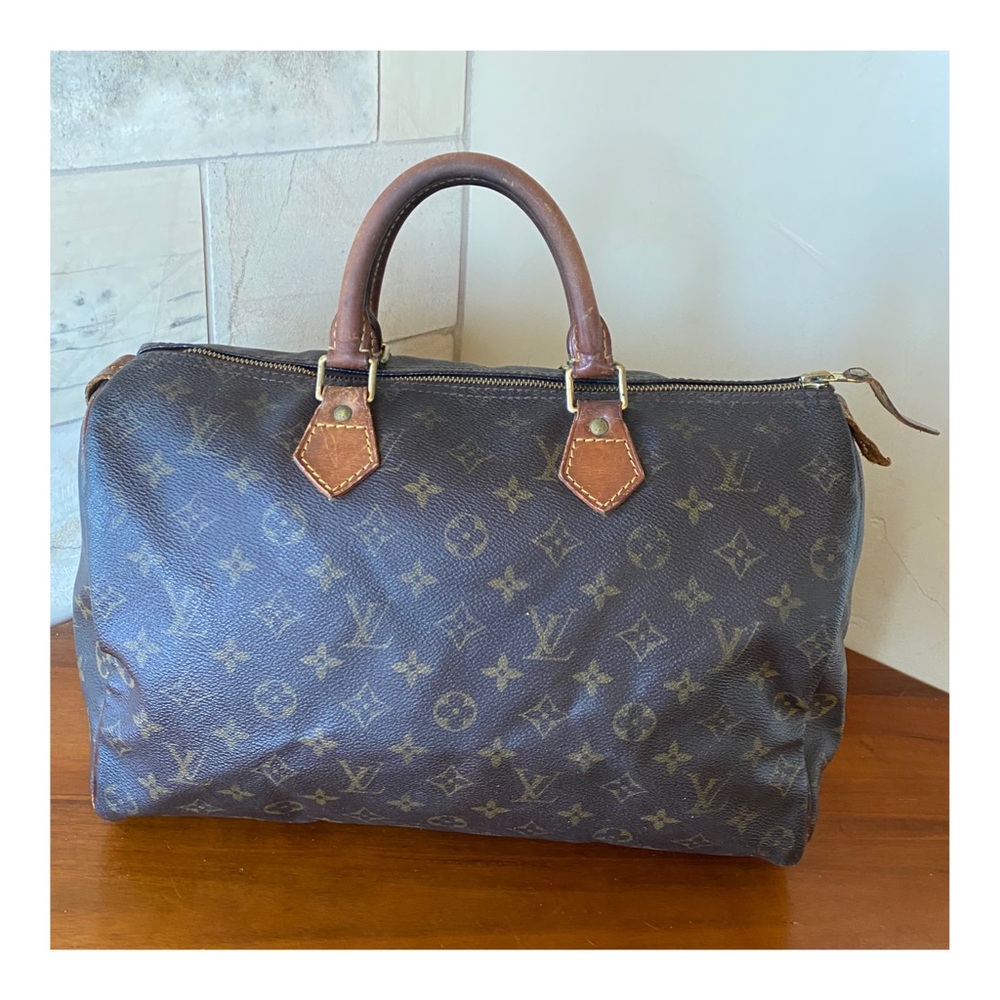 💜💜AUTHENTIC LOUIS VUITTON SPEEDY 35 HANDBAG VINTAGE MONOGRAM